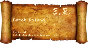 Barok Roland névjegykártya