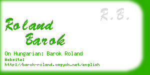 roland barok business card